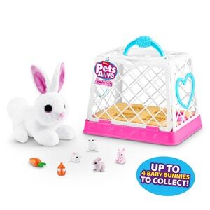 Zuru Pets Alive Mommy Bunny & Baby Surprise Interactive Plush *NEW*